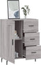 vidaXL - Dressoir - 69,5x34x90 - cm - bewerkt - hout - grijs - sonoma - eikenkleurig