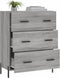 vidaXL - Dressoir - 69,5x34x90 - cm - bewerkt - hout - grijs - sonoma - eikenkleurig