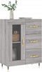 vidaXL - Dressoir - 69,5x34x90 - cm - bewerkt - hout - grijs - sonoma - eikenkleurig