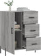 vidaXL - Dressoir - 69,5x34x90 - cm - bewerkt - hout - grijs - sonoma - eikenkleurig