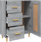 vidaXL - Dressoir - 69,5x34x90 - cm - bewerkt - hout - grijs - sonoma - eikenkleurig