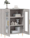 vidaXL - Dressoir - 69,5x34x90 - cm - bewerkt - hout - grijs - sonoma - eikenkleurig