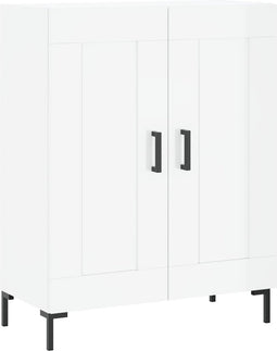 vidaXL - Dressoir - 69,5x34x90 - cm - bewerkt - hout - hoogglans - wit