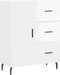vidaXL - Dressoir - 69,5x34x90 - cm - bewerkt - hout - hoogglans - wit