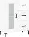 vidaXL - Dressoir - 69,5x34x90 - cm - bewerkt - hout - hoogglans - wit