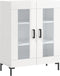 vidaXL - Dressoir - 69,5x34x90 - cm - bewerkt - hout - hoogglans - wit