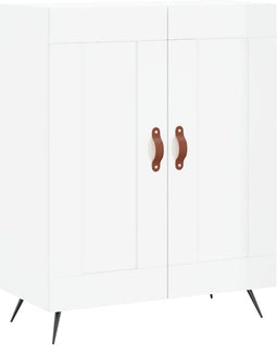 vidaXL - Dressoir - 69,5x34x90 - cm - bewerkt - hout - hoogglans - wit