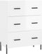 vidaXL - Dressoir - 69,5x34x90 - cm - bewerkt - hout - hoogglans - wit