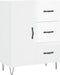 vidaXL - Dressoir - 69,5x34x90 - cm - bewerkt - hout - hoogglans - wit