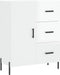 vidaXL - Dressoir - 69,5x34x90 - cm - bewerkt - hout - hoogglans - wit