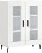 vidaXL - Dressoir - 69,5x34x90 - cm - bewerkt - hout - hoogglans - wit