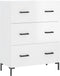 vidaXL - Dressoir - 69,5x34x90 - cm - bewerkt - hout - hoogglans - wit