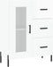 vidaXL - Dressoir - 69,5x34x90 - cm - bewerkt - hout - hoogglans - wit