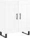 vidaXL - Dressoir - 69,5x34x90 - cm - bewerkt - hout - hoogglans - wit