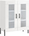 vidaXL - Dressoir - 69,5x34x90 - cm - bewerkt - hout - hoogglans - wit