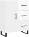 vidaXL - Dressoir - 69,5x34x90 - cm - bewerkt - hout - hoogglans - wit