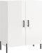 vidaXL - Dressoir - 69,5x34x90 - cm - bewerkt - hout - hoogglans - wit