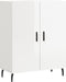 vidaXL - Dressoir - 69,5x34x90 - cm - bewerkt - hout - hoogglans - wit
