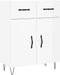 vidaXL - Dressoir - 69,5x34x90 - cm - bewerkt - hout - hoogglans - wit