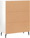 vidaXL - Dressoir - 69,5x34x90 - cm - bewerkt - hout - hoogglans - wit