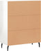 vidaXL - Dressoir - 69,5x34x90 - cm - bewerkt - hout - hoogglans - wit