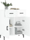 vidaXL - Dressoir - 69,5x34x90 - cm - bewerkt - hout - hoogglans - wit