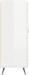 vidaXL - Dressoir - 69,5x34x90 - cm - bewerkt - hout - hoogglans - wit