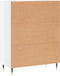 vidaXL - Dressoir - 69,5x34x90 - cm - bewerkt - hout - hoogglans - wit