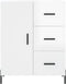 vidaXL - Dressoir - 69,5x34x90 - cm - bewerkt - hout - hoogglans - wit