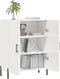 vidaXL - Dressoir - 69,5x34x90 - cm - bewerkt - hout - hoogglans - wit
