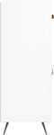 vidaXL - Dressoir - 69,5x34x90 - cm - bewerkt - hout - hoogglans - wit