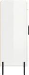 vidaXL - Dressoir - 69,5x34x90 - cm - bewerkt - hout - hoogglans - wit