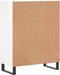 vidaXL - Dressoir - 69,5x34x90 - cm - bewerkt - hout - hoogglans - wit