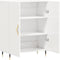 vidaXL - Dressoir - 69,5x34x90 - cm - bewerkt - hout - hoogglans - wit
