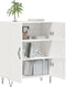 vidaXL - Dressoir - 69,5x34x90 - cm - bewerkt - hout - hoogglans - wit