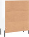 vidaXL - Dressoir - 69,5x34x90 - cm - bewerkt - hout - hoogglans - wit