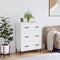 vidaXL - Dressoir - 69,5x34x90 - cm - bewerkt - hout - hoogglans - wit