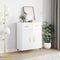 vidaXL - Dressoir - 69,5x34x90 - cm - bewerkt - hout - hoogglans - wit