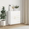 vidaXL - Dressoir - 69,5x34x90 - cm - bewerkt - hout - hoogglans - wit