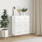 vidaXL - Dressoir - 69,5x34x90 - cm - bewerkt - hout - hoogglans - wit