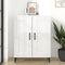 vidaXL - Dressoir - 69,5x34x90 - cm - bewerkt - hout - hoogglans - wit
