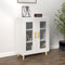 vidaXL - Dressoir - 69,5x34x90 - cm - bewerkt - hout - hoogglans - wit