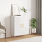 vidaXL - Dressoir - 69,5x34x90 - cm - bewerkt - hout - hoogglans - wit