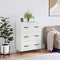 vidaXL - Dressoir - 69,5x34x90 - cm - bewerkt - hout - hoogglans - wit