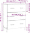 vidaXL - Dressoir - 69,5x34x90 - cm - bewerkt - hout - hoogglans - wit