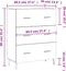 vidaXL - Dressoir - 69,5x34x90 - cm - bewerkt - hout - hoogglans - wit