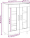 vidaXL - Dressoir - 69,5x34x90 - cm - bewerkt - hout - hoogglans - wit