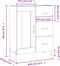 vidaXL - Dressoir - 69,5x34x90 - cm - bewerkt - hout - hoogglans - wit