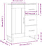vidaXL - Dressoir - 69,5x34x90 - cm - bewerkt - hout - hoogglans - wit