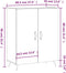 vidaXL - Dressoir - 69,5x34x90 - cm - bewerkt - hout - hoogglans - wit